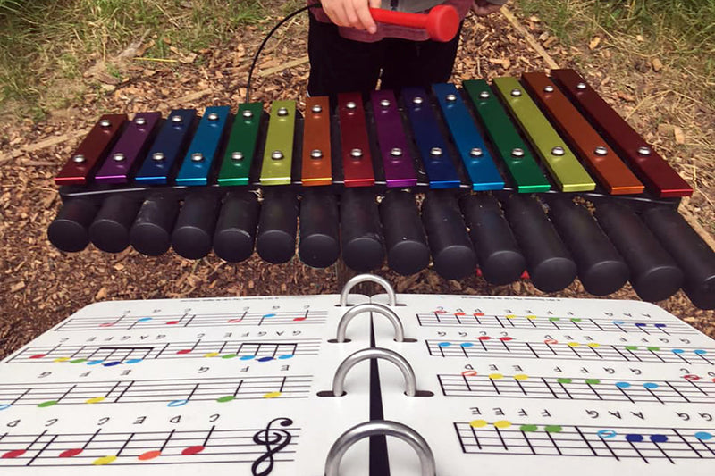Music Book (Four Music Sheets/8 Songs) - Sensory Garden, Learning SPACE