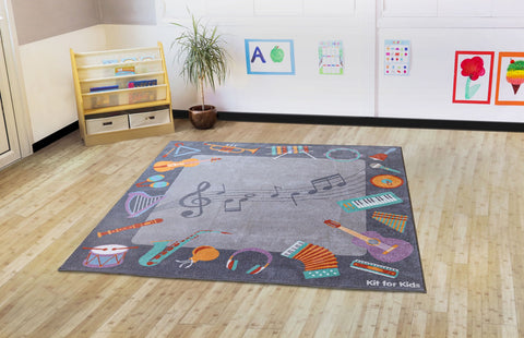 Musical Instrument 2x2m Carpet-Educational Carpet,Kit For Kids,Mats & Rugs,Neutral Colour,Rugs,Square,Wellbeing Furniture-Learning SPACE