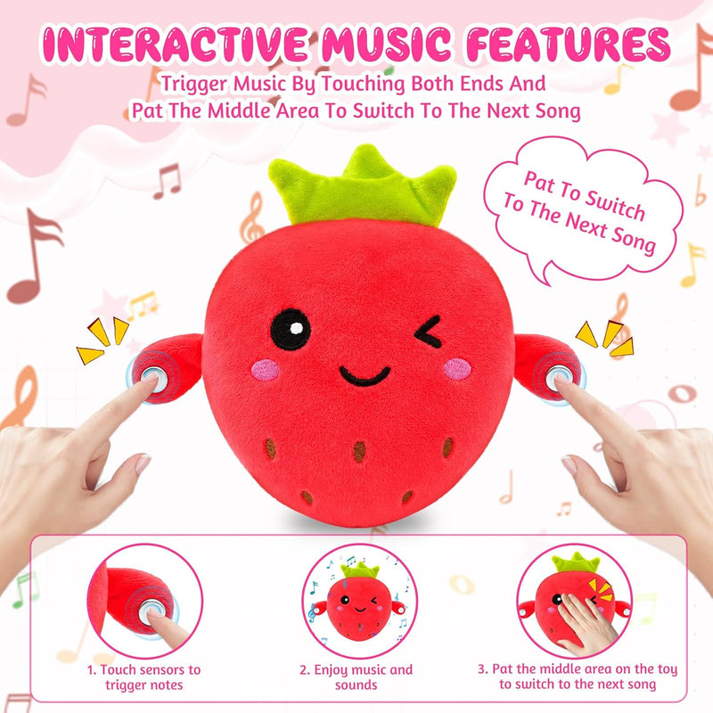 Musical Plush Toy - Strawberry or Carrot, Learning SPACE
