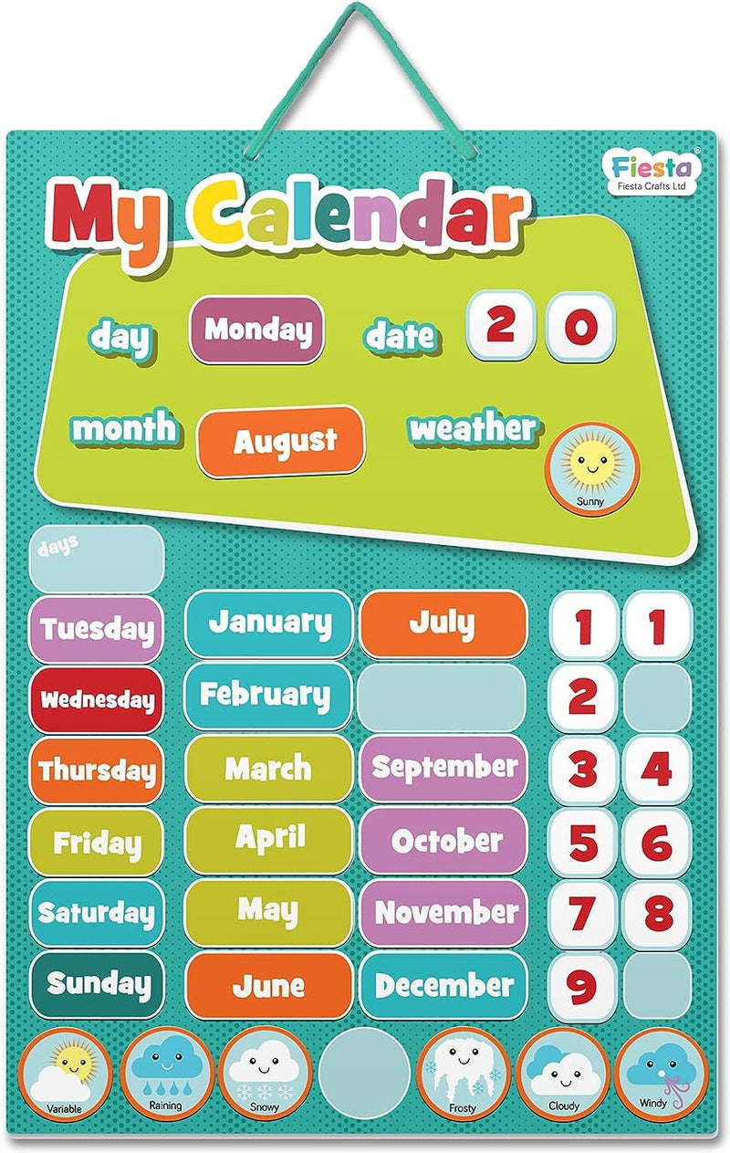 My Magnetic Daily Calendar - Multicoloured, Learning SPACE