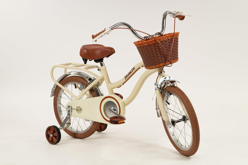 Natural Beige Toimsa Vintage Bicycle 16inch wheels for younger Children, Learning SPACE