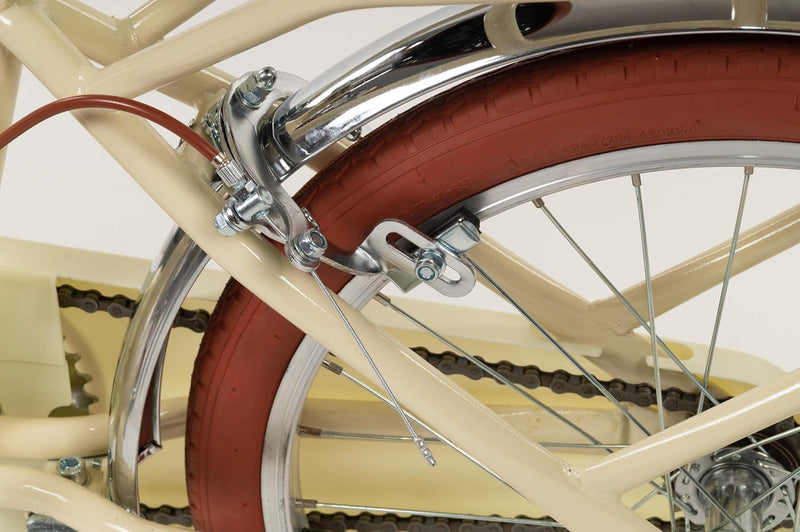 Natural Beige Toimsa Vintage Bicycle 20 Inch Wheels for Older Children, Learning SPACE