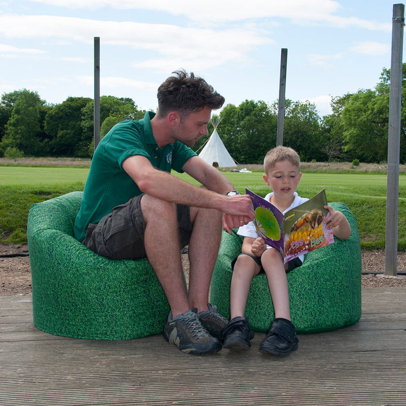 Natural Grass Children's Bean Bag Chair, Learning SPACE