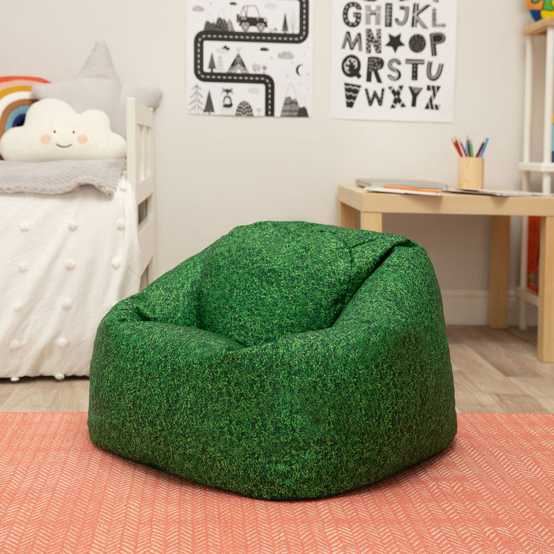 Natural Grass Children's Bean Bag Chair, Learning SPACE