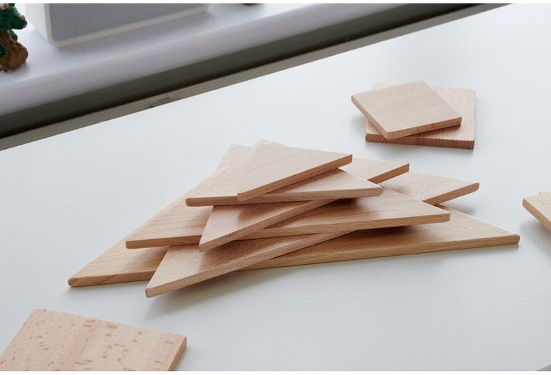 Natural Wooden Architect Triangular Panels - Pk6, Learning SPACE