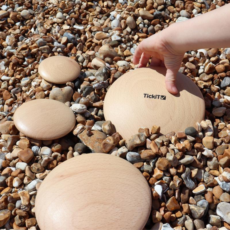 Natural Wooden Buttons Set of 7, Learning SPACE