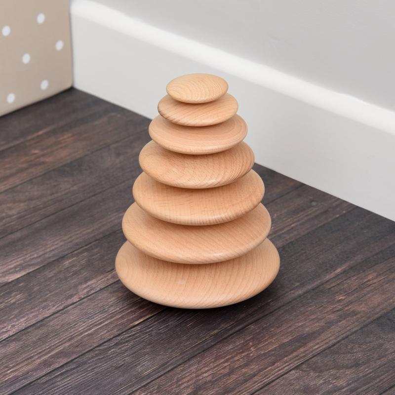 Natural Wooden Buttons Set of 7, Learning SPACE