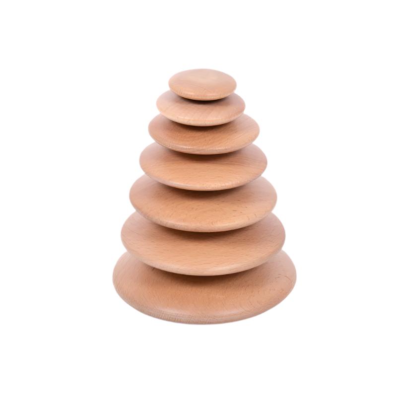 Natural Wooden Buttons Set of 7, Learning SPACE