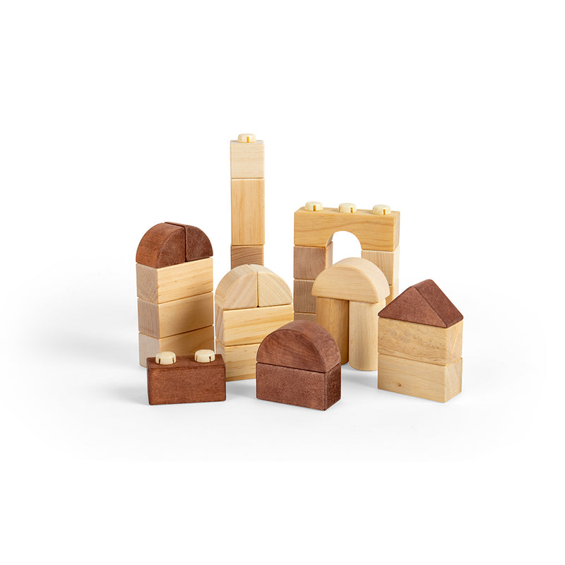 Natural Wooden Click Blocks (100 Pieces), Learning SPACE
