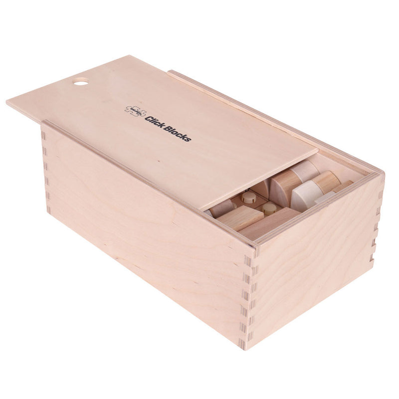 Natural Wooden Click Blocks (100 Pieces), Learning SPACE