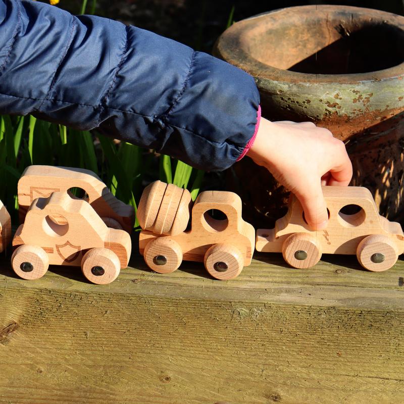 Natural Wooden Vehicles Set (12Pk), Learning SPACE