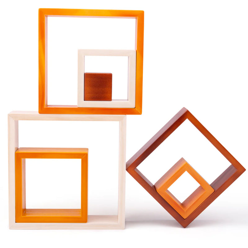 Natural Wooden Stacking Squares, Learning SPACE