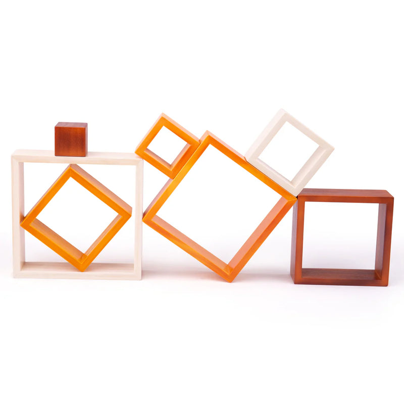 Natural Wooden Stacking Squares, Learning SPACE