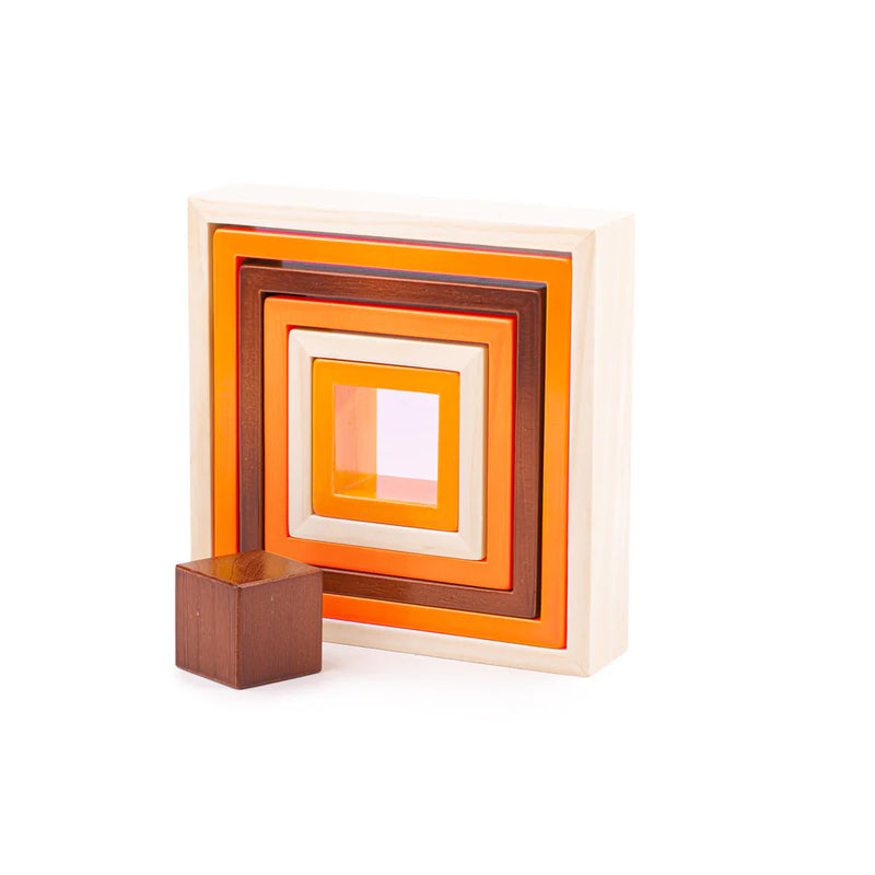 Natural Wooden Stacking Squares, Learning SPACE
