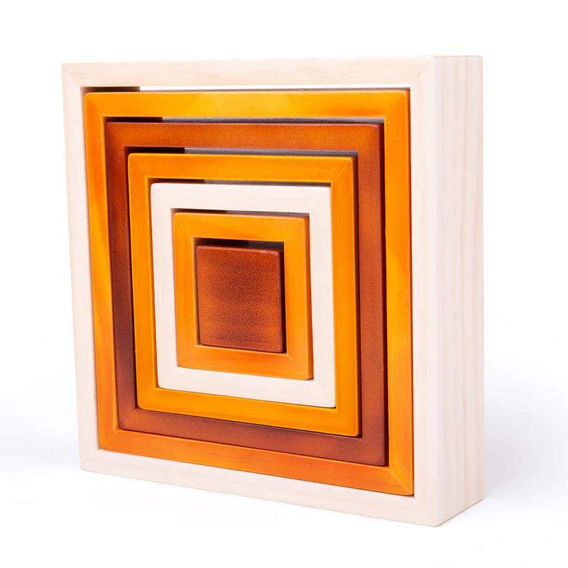 Natural Wooden Stacking Squares, Learning SPACE