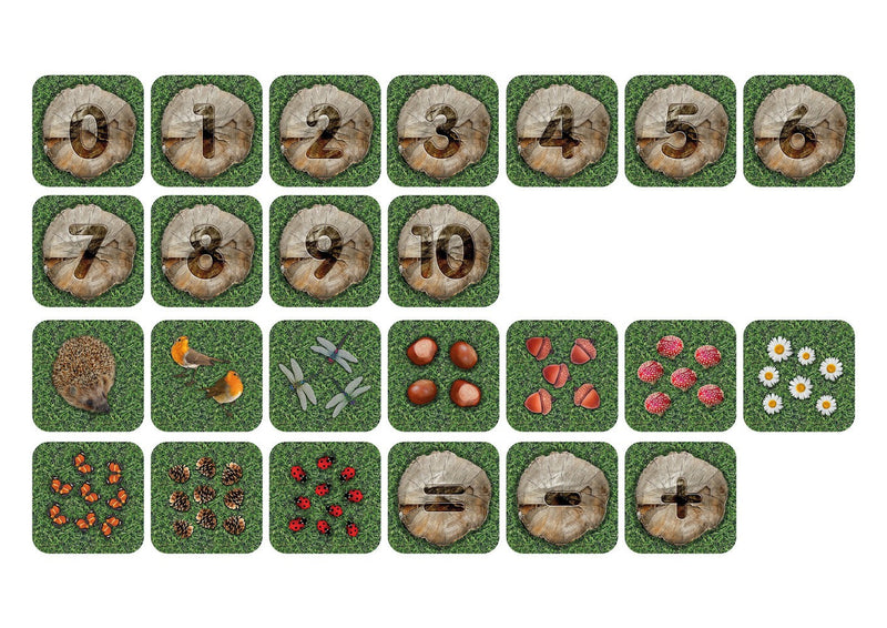 Natural World Counting Indoor/Outdoor 35 Mini Placement Carpets with holdall, Learning SPACE