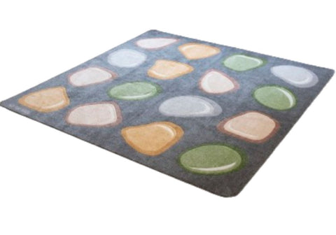 Natural World™ Carved Placement 2x2m Carpet-Kit For Kids, Mats & Rugs, Nature Sensory Room, Neutral Colour, Placement Carpets, Rugs, Square, Wellbeing Furniture-Pebble-Learning SPACE