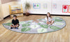 Natural World™ Semi-Circle Placement 3x1.5m Carpet-Corner & Semi-Circle,Kit For Kids,Mats & Rugs,Nature Sensory Room,Neutral Colour,Placement Carpets,Rugs,Wellbeing Furniture-Learning SPACE