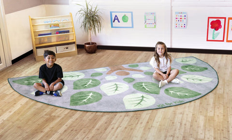 Natural World™ Semi-Circle Placement 3x1.5m Carpet-Corner & Semi-Circle,Kit For Kids,Mats & Rugs,Nature Sensory Room,Neutral Colour,Placement Carpets,Rugs,Wellbeing Furniture-Learning SPACE