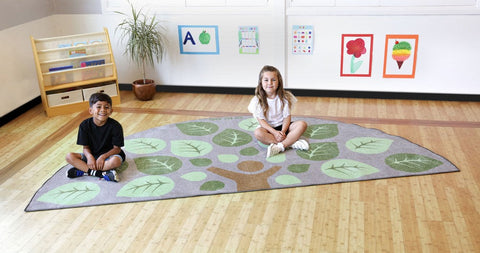 Natural World™ Semi-Circle Placement 3x1.5m Carpet-Corner & Semi-Circle,Kit For Kids,Mats & Rugs,Nature Sensory Room,Neutral Colour,Placement Carpets,Rugs,Wellbeing Furniture-Learning SPACE