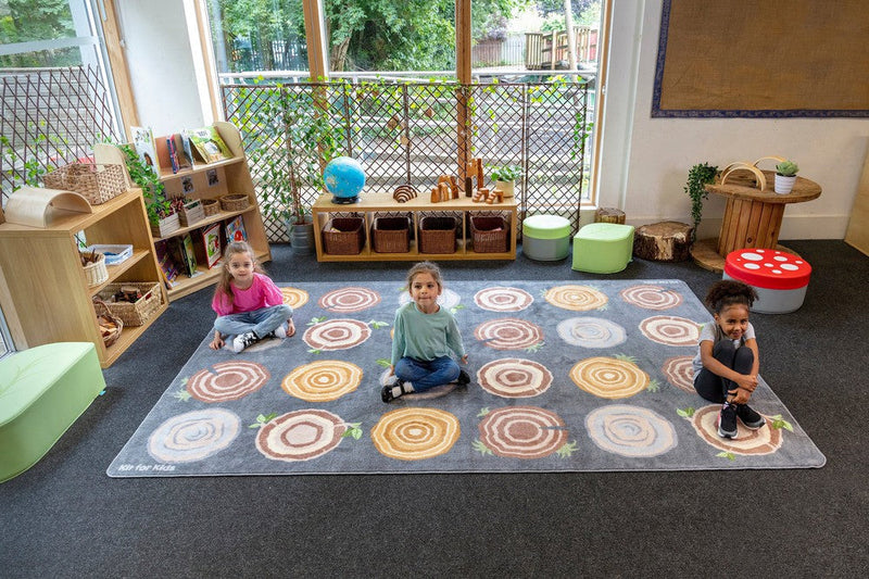 Natural World™ Tree Stump Placement 3x2m Carpet, Carpets, Mats & Rugs Learning SPACE