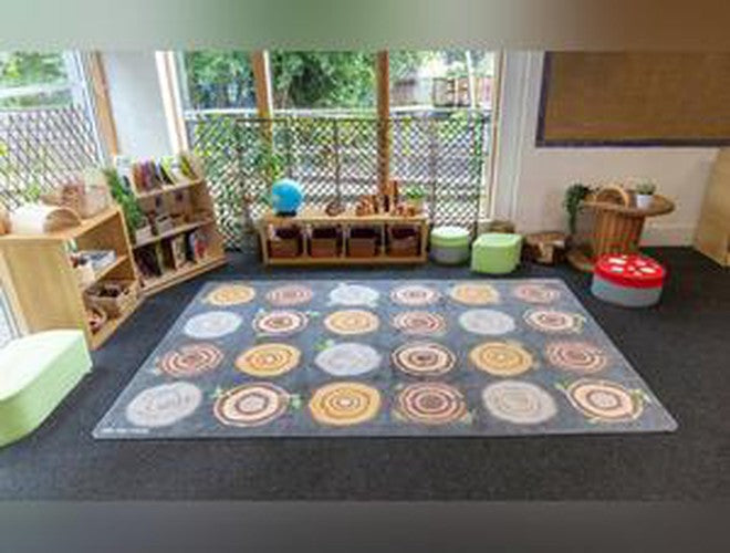 Natural World™ Tree Stump Placement 3x2m Carpet, Carpets, Mats & Rugs Learning SPACE
