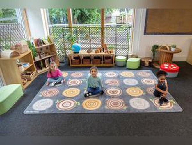 Natural World™ Tree Stump Placement 3x2m Carpet, Carpets, Mats & Rugs Learning SPACE