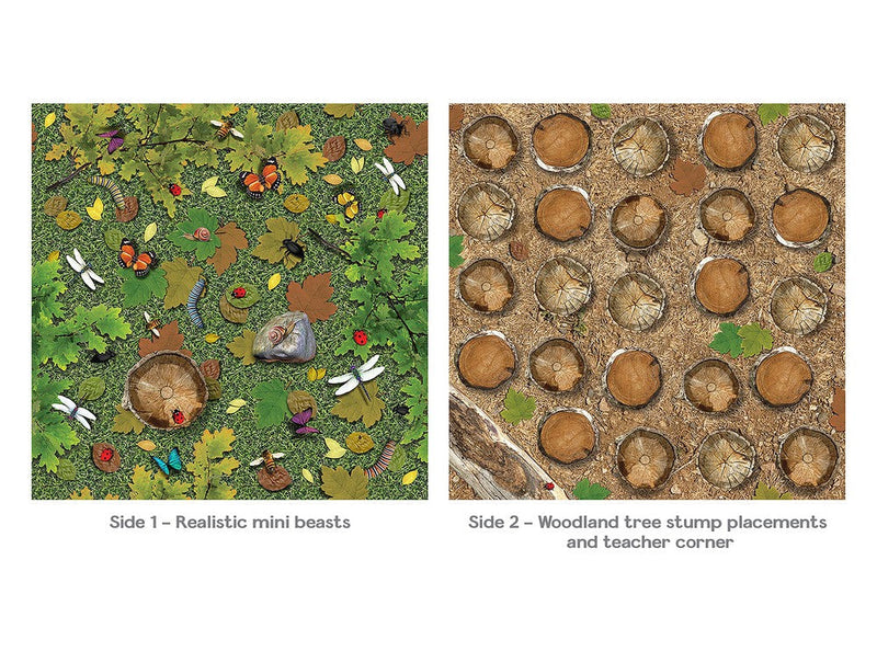 Natural World™ Woodland Double Sided 2x2m Carpet, Learning SPACE