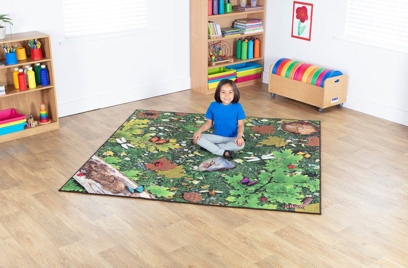 Natural World™ Woodland Double Sided 2x2m Carpet, Learning SPACE
