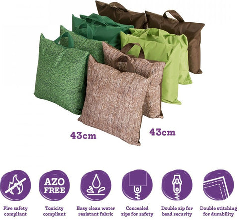 Nature Grab-and-Go-Cushions - Pack of 10-Bean Bags & Cushions, Chill Out Area, Cushions, Eden Learning Spaces, Nature Learning Environment, Nurture Room, Wellbeing Furniture-Learning SPACE