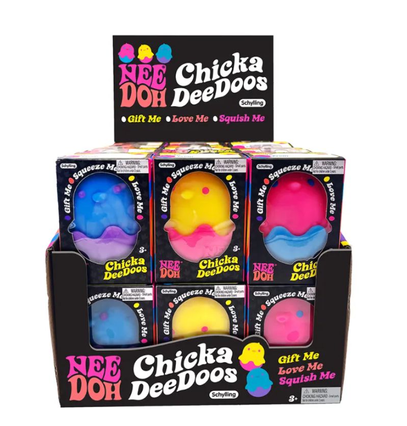 Needoh Chicka Deedos Fidget Squish Toy, Learning SPACE