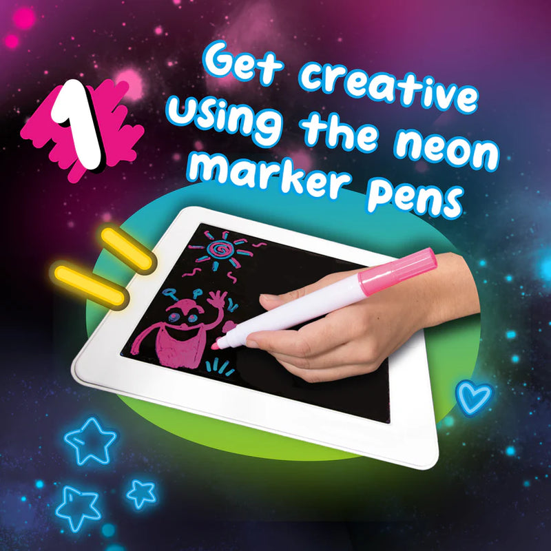 Neon GlowPad With Marker Pens, Learning SPACE
