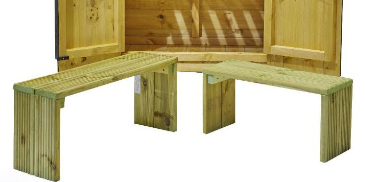 Nesting Shed Benches-Cosy Direct, Forest School & Outdoor Garden Equipment, Furniture, Outdoor Classroom, Outdoor Furniture, Seating-48643-Learning SPACE