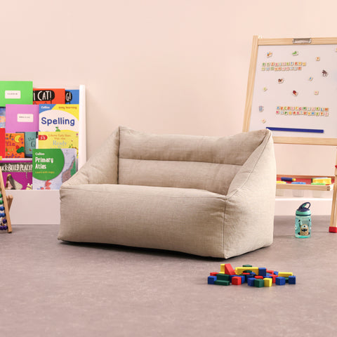 Neutral Kids Woven Bean Bag Seating-Bean Bags,Bean Bags & Cushions,Dropship,Eden Learning Spaces,Padded Seating,Sofa-Learning SPACE