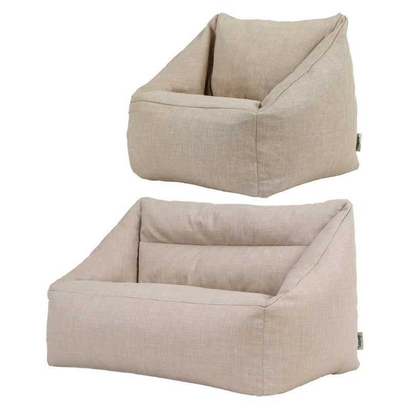 Neutral Kids Woven Sofa & Armchair Bean Bag - Sets, Sofa & Armchair Learning SPACE