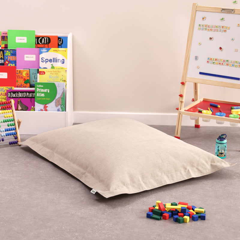Neutral Woven Giant Floor Cushion Bean Bag, Learning SPACE