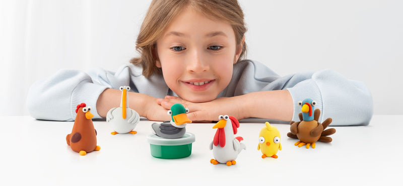 HEY Clay Modelling Set - Farm Birds, Learning SPACE