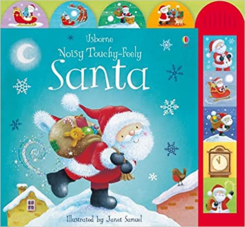 Noisy Touchy-Feely Santa Book-AllSensory,Baby Books & Posters,Calming & Anxiety,Christmas,Early Years Books & Posters,Early Years Literacy,Helps With,Seasons,Sensory Seeking,Sound,Stock,Usborne Books-Learning SPACE