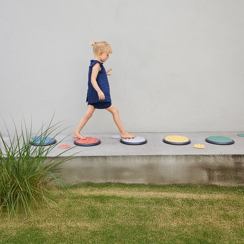 Nordic Tactile Discs 5 Large/5 Small Stepping Stones, Learning SPACE