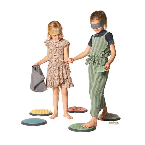Nordic Tactile Discs 5 Large/5 Small Stepping Stones-AllSensory,Dropship,Early Years Sensory Play,Gonge,Gross Motor and Balance Skills,Stepping Stones,Tactile Toys & Books-Learning SPACE