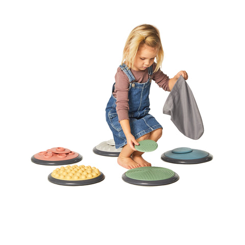 Nordic Tactile Discs 5 Large/5 Small Stepping Stones-AllSensory,Dropship,Early Years Sensory Play,Gonge,Gross Motor and Balance Skills,Stepping Stones,Tactile Toys & Books-Learning SPACE
