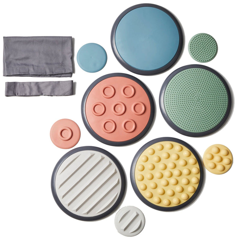 Nordic Tactile Discs 5 Large/5 Small Stepping Stones, Learning SPACE