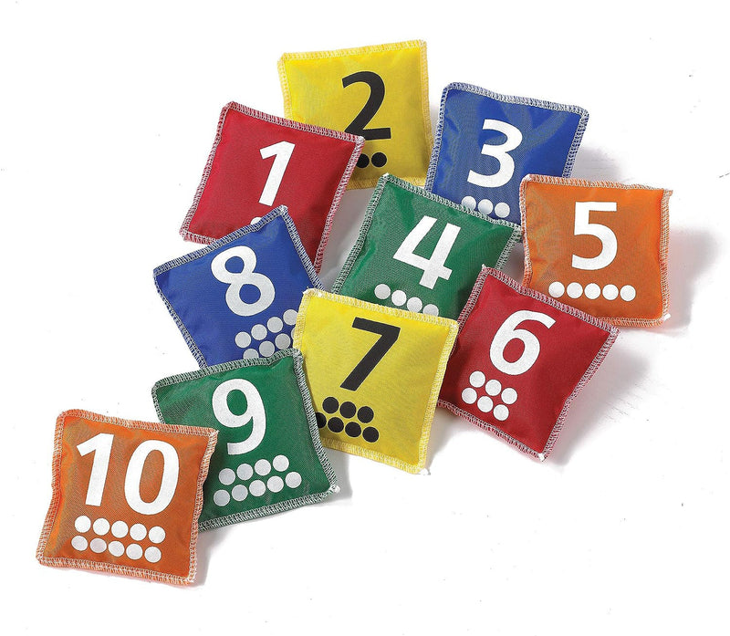 Number Bean Bags Pk10 - Help Children Recognise and Order Numbers, Learning SPACE