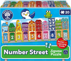 Number Street - Jigsaw Puzzle and Poster-13-99 Piece Jigsaw,Calmer Classrooms,Classroom Displays,Counting Numbers & Colour,Dyscalculia,Early Years Maths,Games & Toys,Helps With,Maths,Maths Toys,Neuro Diversity,Orchard Toys,Primary Maths,Stock,Strength & Co-Ordination-Learning SPACE