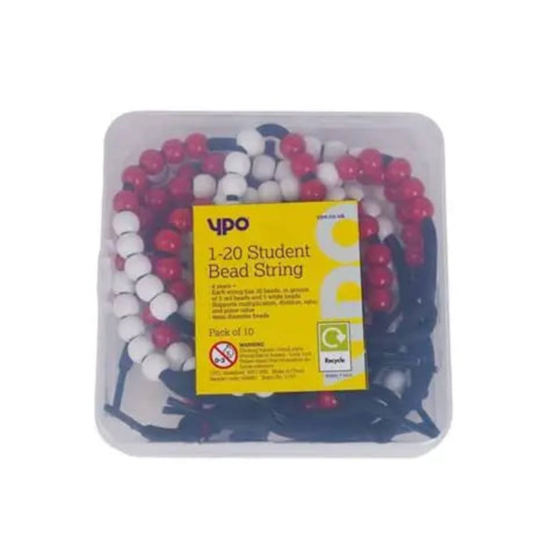Student 1–20 Bead Strings – Set of 10, Maths Toys Learning SPACE