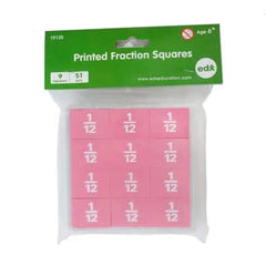 Printed Fraction Squares, Maths Toys Learning SPACE