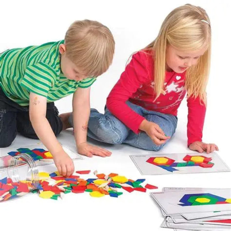Plastic Pattern Blocks, Maths Toys Learning SPACE