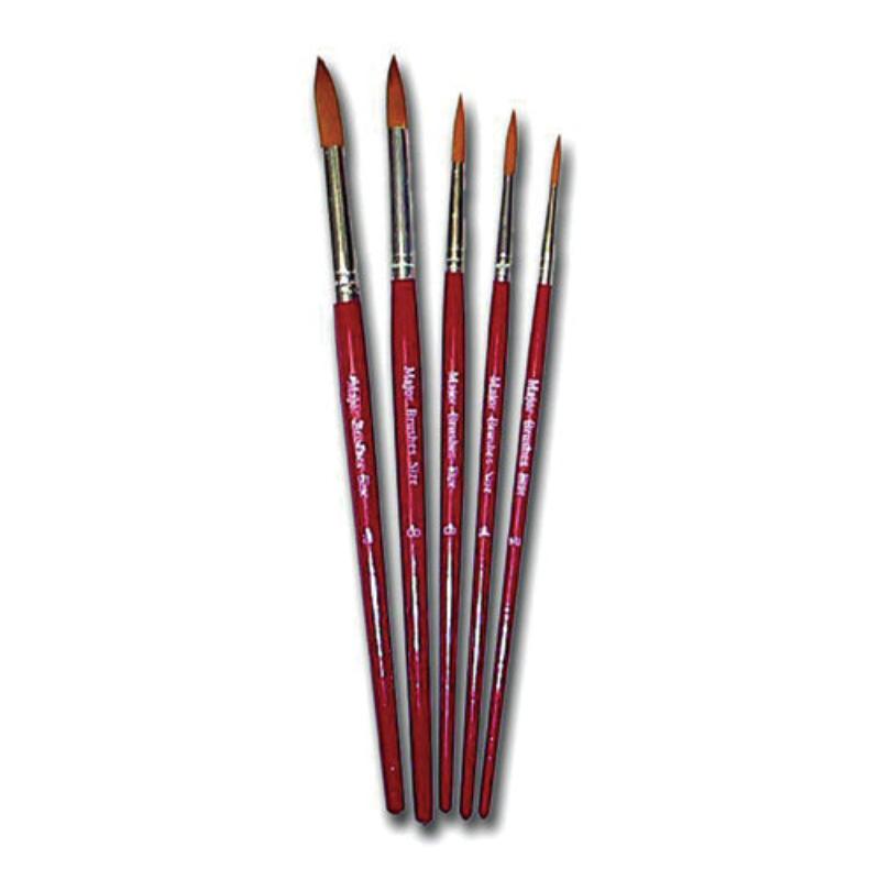 Orange Round Synthetic Sable Paint Brush, Learning SPACE