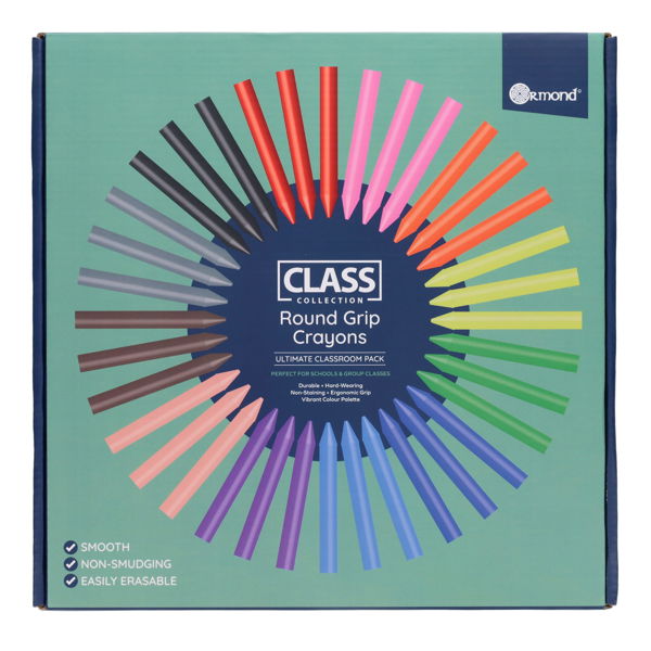 Ormond Class Collection - 288 Round Grip Crayons, Learning SPACE