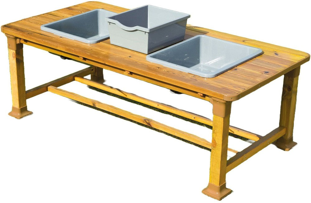 Outdoor Double Messy Table-Messy Play,Outdoor Sand & Water Play,Playground Equipment,Rectangular,S.T.E.M,Sand,Science Activities,Sensory Garden,Stock,Table,Water & Sand Toys-Learning SPACE